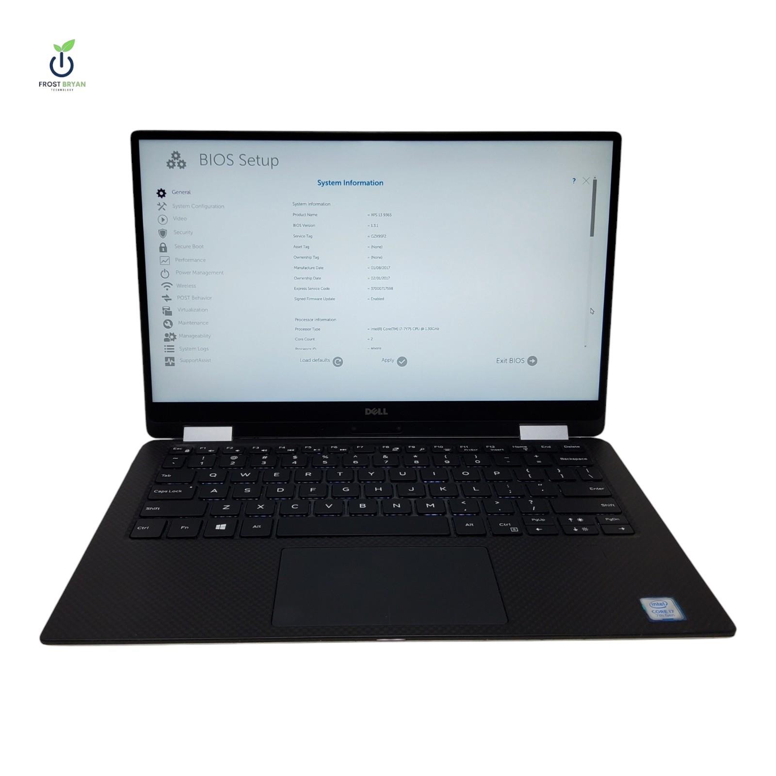 Dell XPS 13 9365 2-in-1 i7-7Y75 16GB Laptop No SSD No OS Grade C [READ]