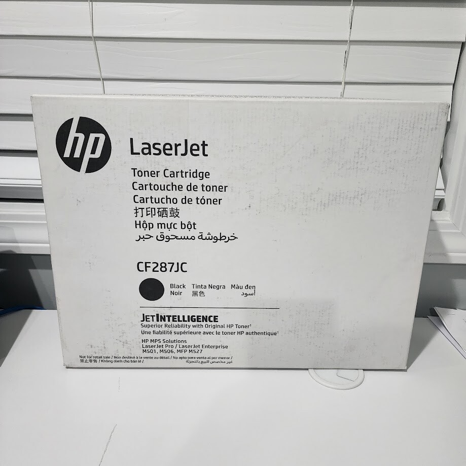HP CF287JC Same As 87X Black Toner Cartridge, LaserJet Enterprise M506dh, New 