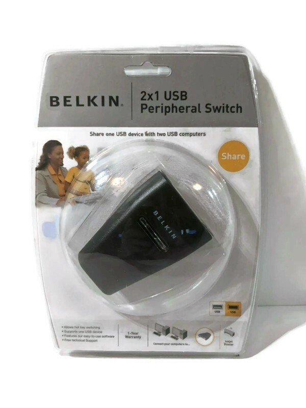 Belkin 2x1 USB Peripheral Switch New F1U201V