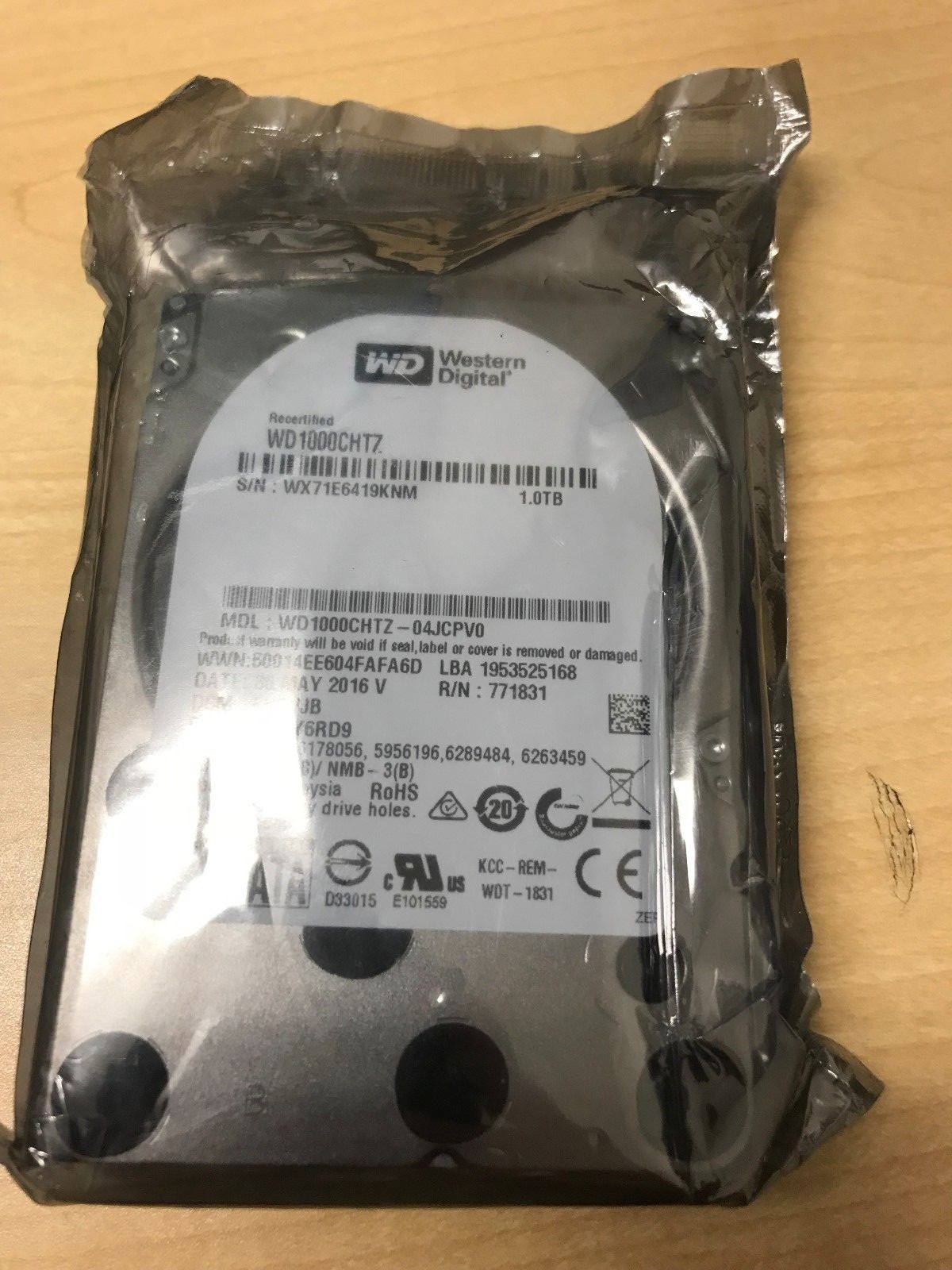 new Western Digital WD WD1000CHTZ 1TB Velociraptor SATA 10K RPM SFF 2.5" HDD