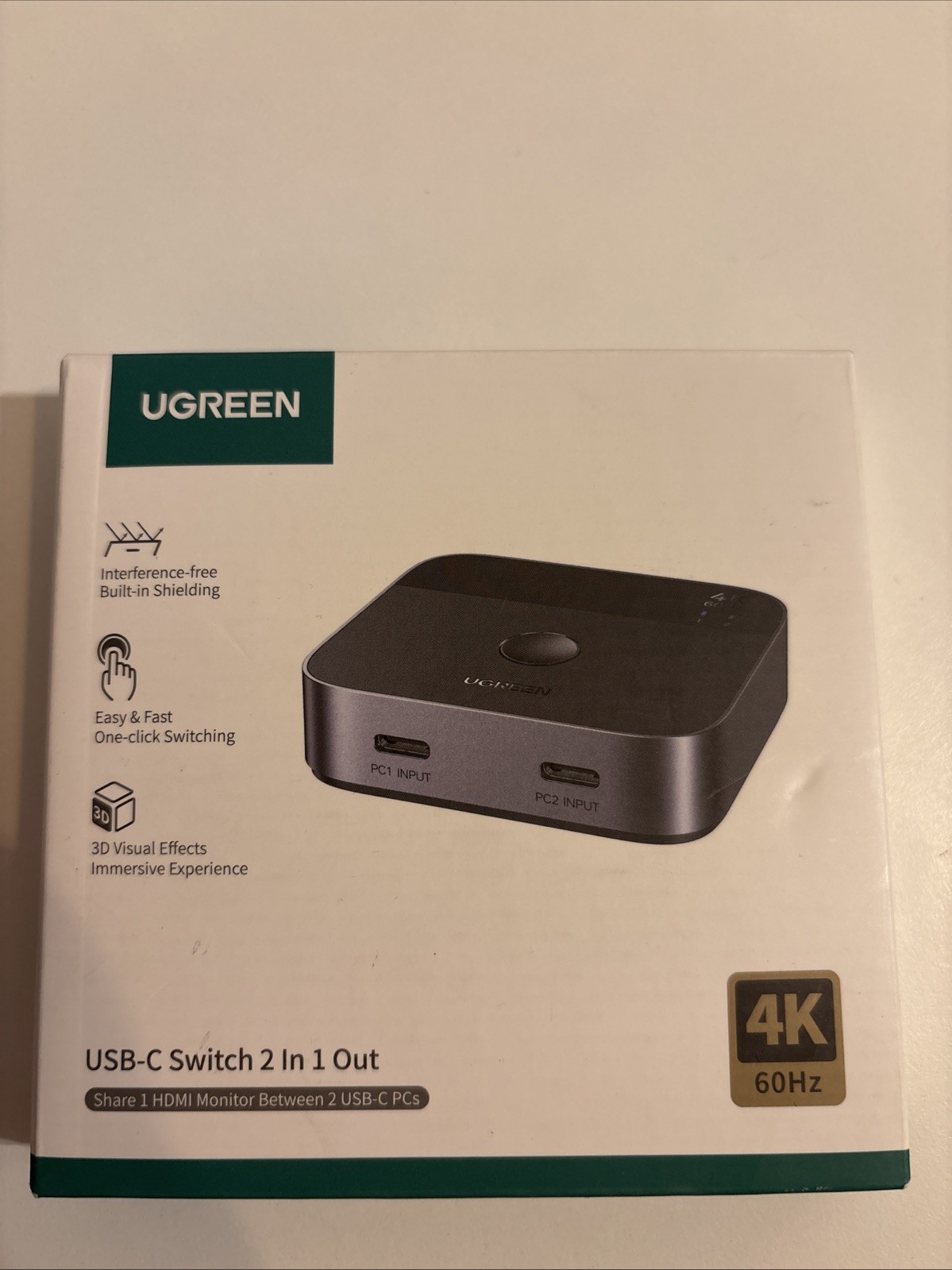 UGREEN USB-C+ HDMI Switch 4K@60Hz 2in1 out HDMI Splitter