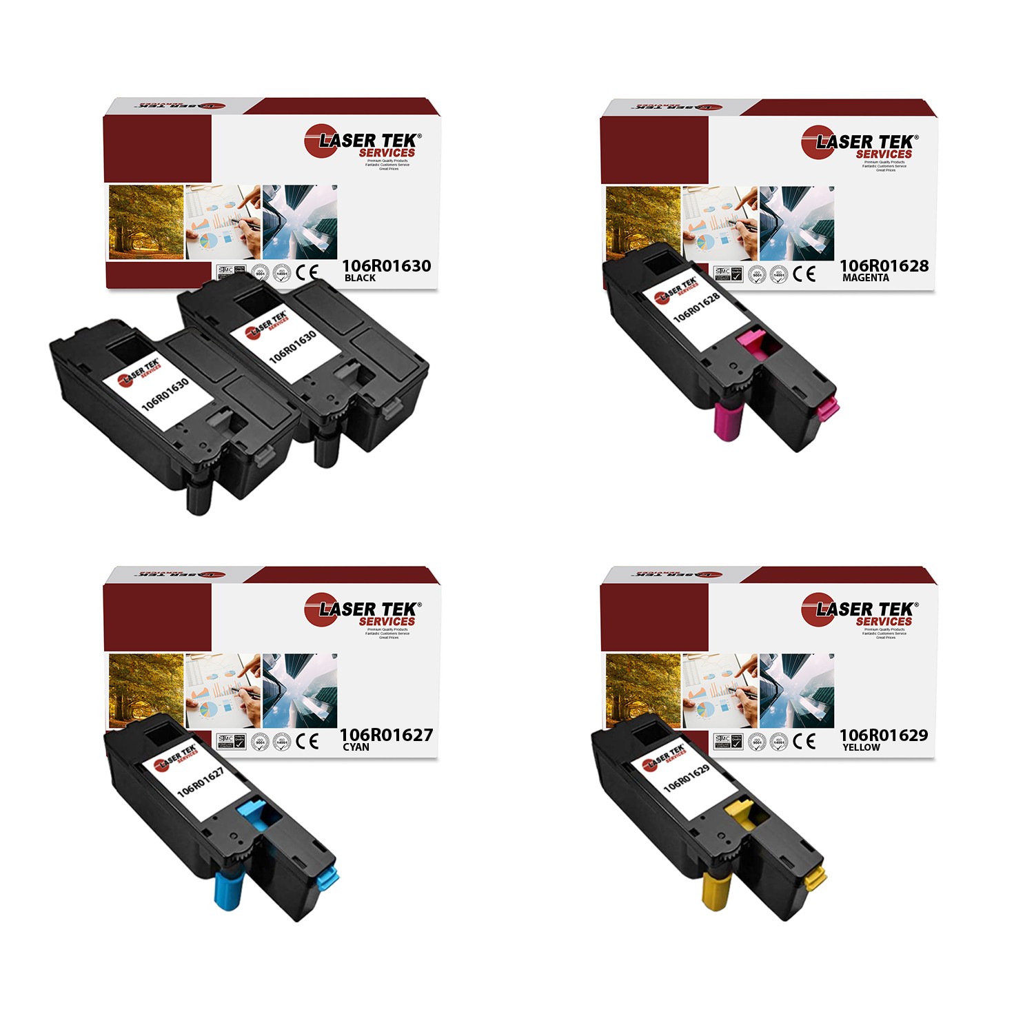 5Pk LTS 6015 BCMY Compatible for Xerox Phaser 6000 6010 6010N Toner Cartridge