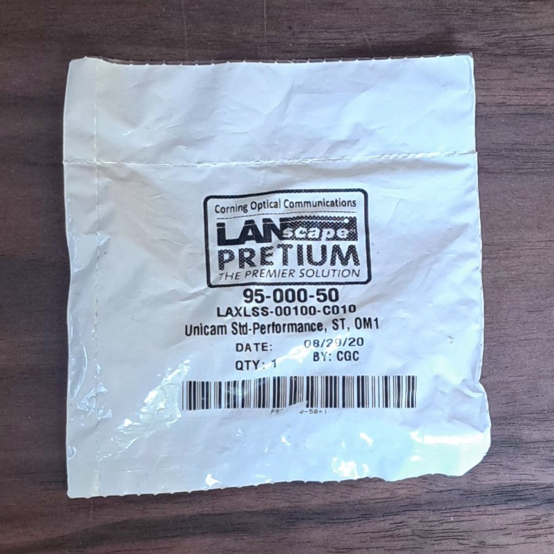 Corning 95-000-50 LANscape Pretium UniCam ST Fiber Optic Connector OM1 MM New
