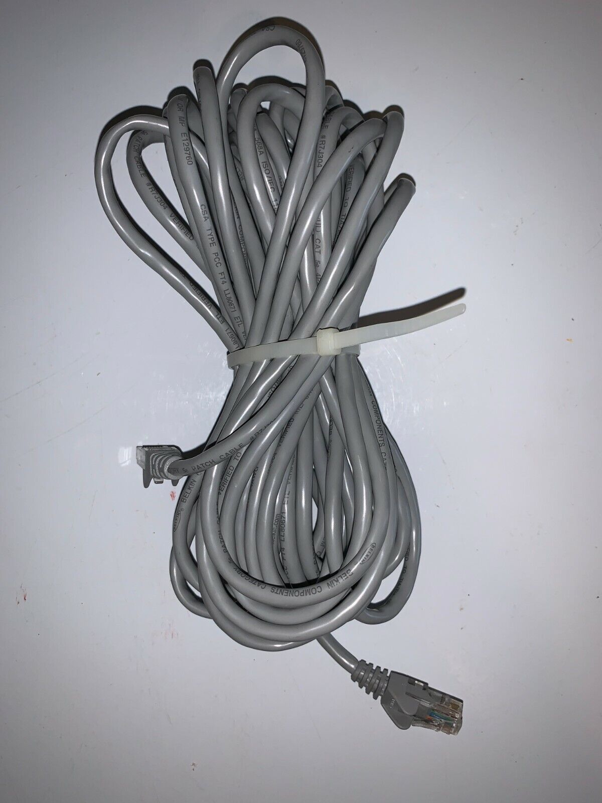 Bundle of Four Unused Ethernet Cables (Two 25 Feet, One 7 Feet, One 6 Feet)