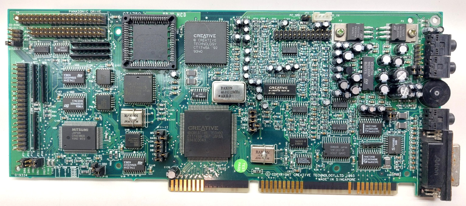 Creative Sound Blaster CT1750 / CT1759 Sound Card SB16 MCD