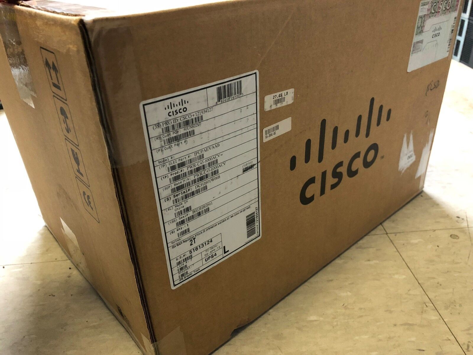 NEW CISCO PWR-C45-6000ACV 6000W POE AC Power Supply 4500E Chassis Dual Input NOB