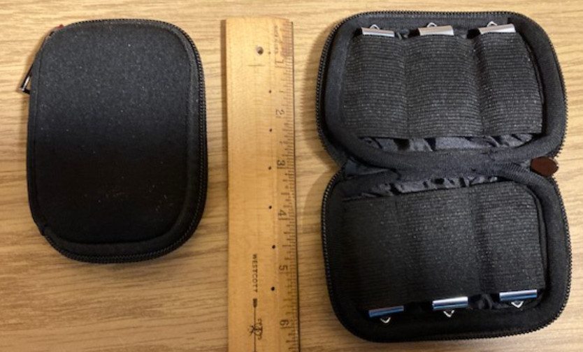 One Pair of Flash Drive Cases - Zippered Storage USB Thumb Drives