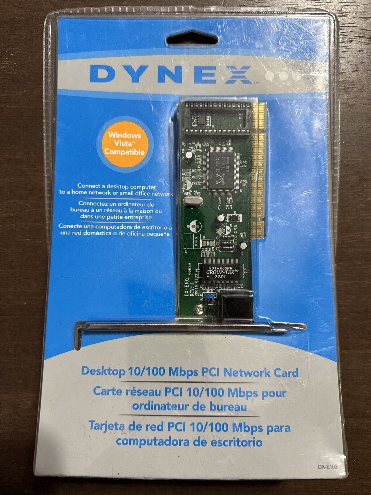 Dynex 10/100 Mbps PCI Network Card DX-E102 Realtek Plug & Play 32 Bit New