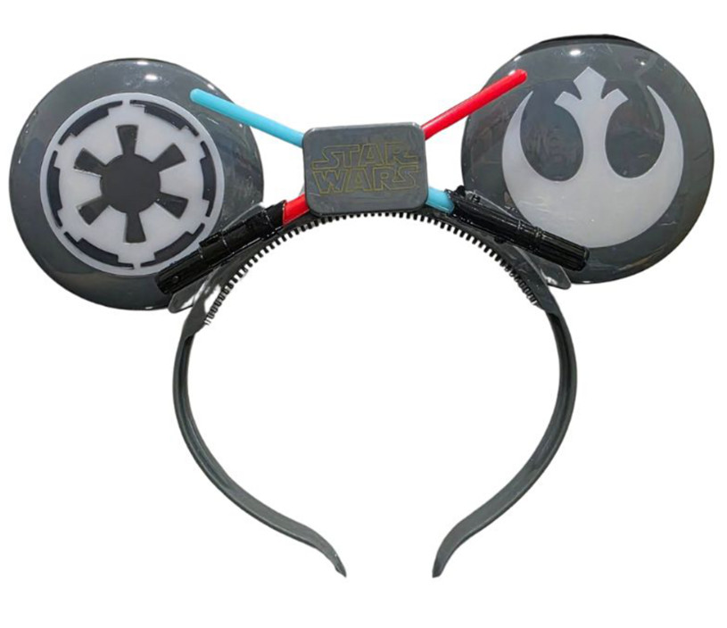 Disney Parks Star Wars Lightsaber Light-Up Glow Mickey Mouse Ear Headband