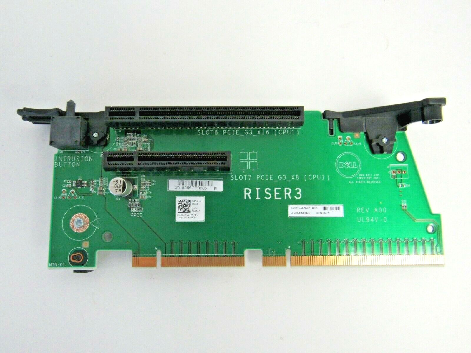 Dell NJF90 PowerEdge R820 R830 Riser Card 3 0NJF90     1-4