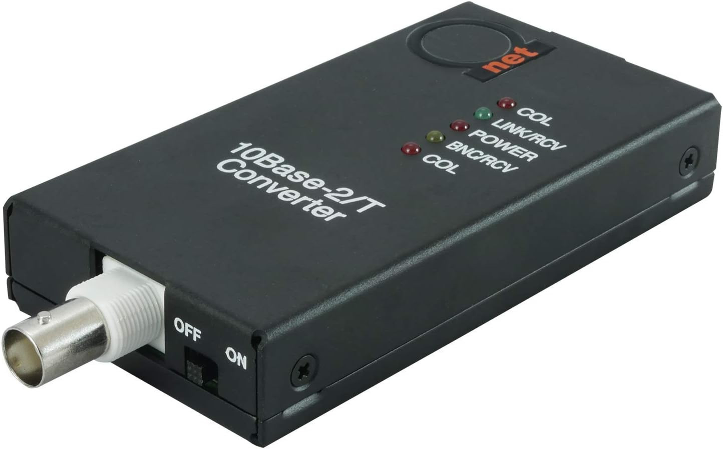 10Baset RJ45 UTP to 10Base2 Thinnet Coax BNC Media Converter, 10Base-T/2