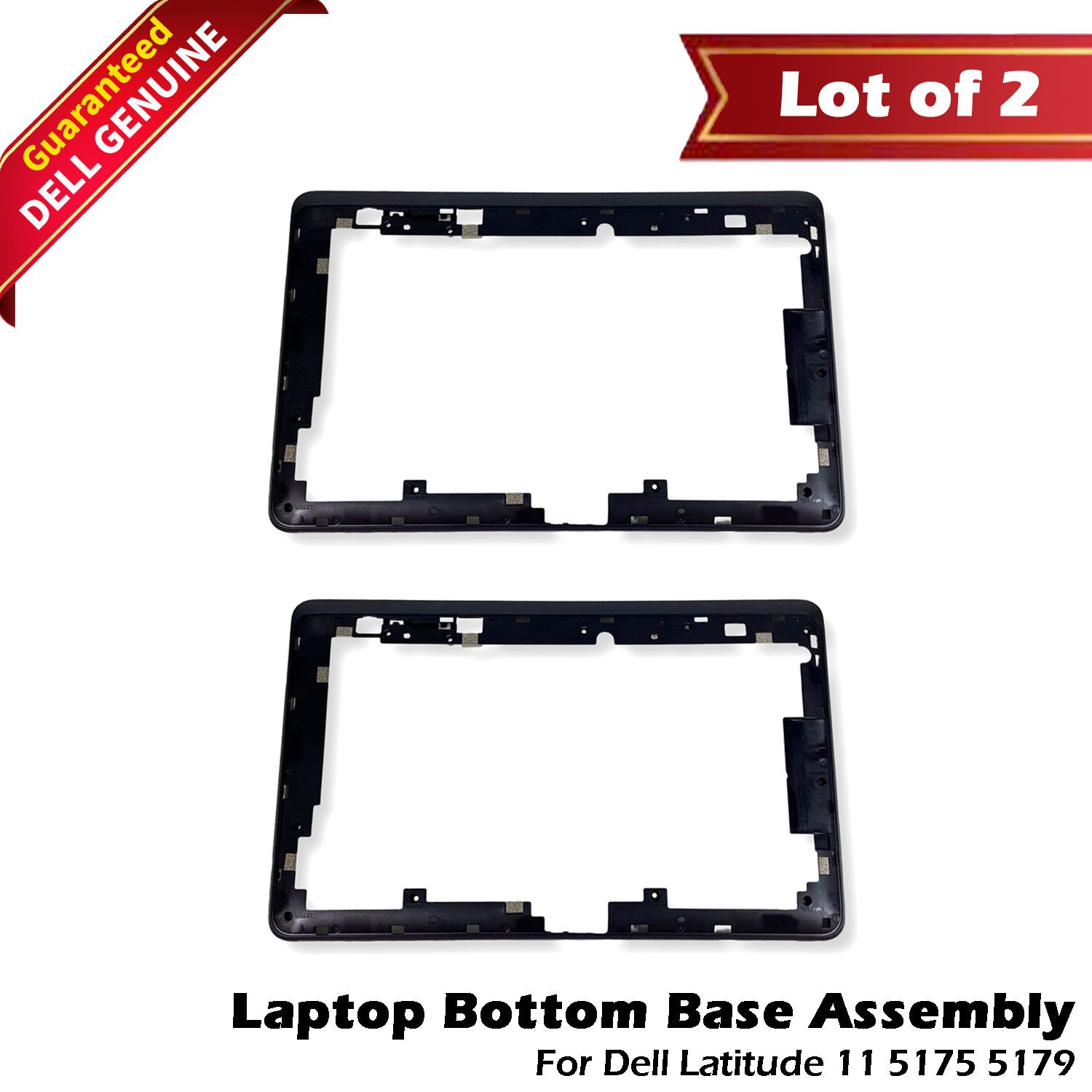Lot X 2 GENUINE DELL LATITUDE 11 5175 5179 SERIES BLACK BOTTOM BASE CASE 0YW1N