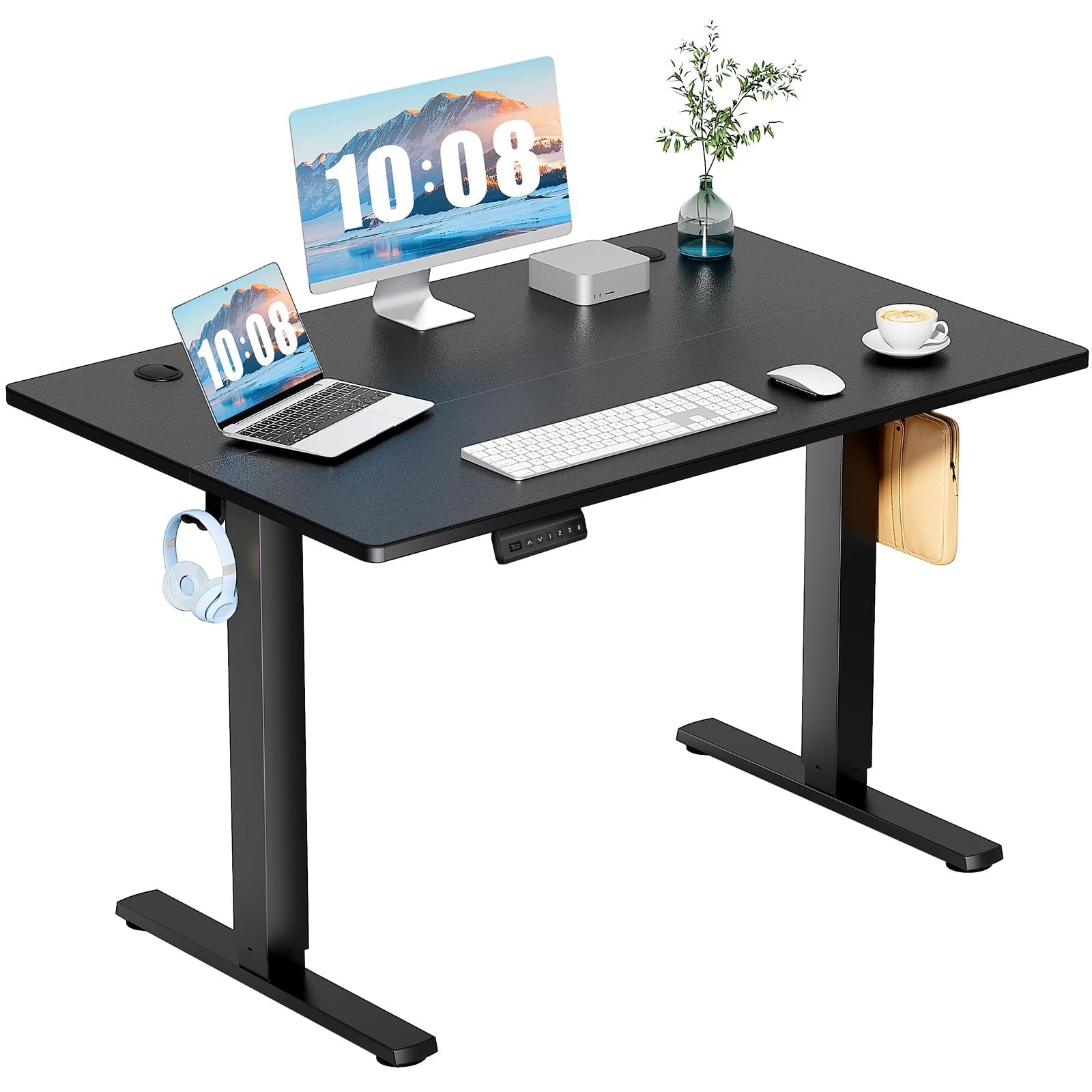 Electric Standing Desk 48 Inch Memory Adjustable Home Office DUMOS