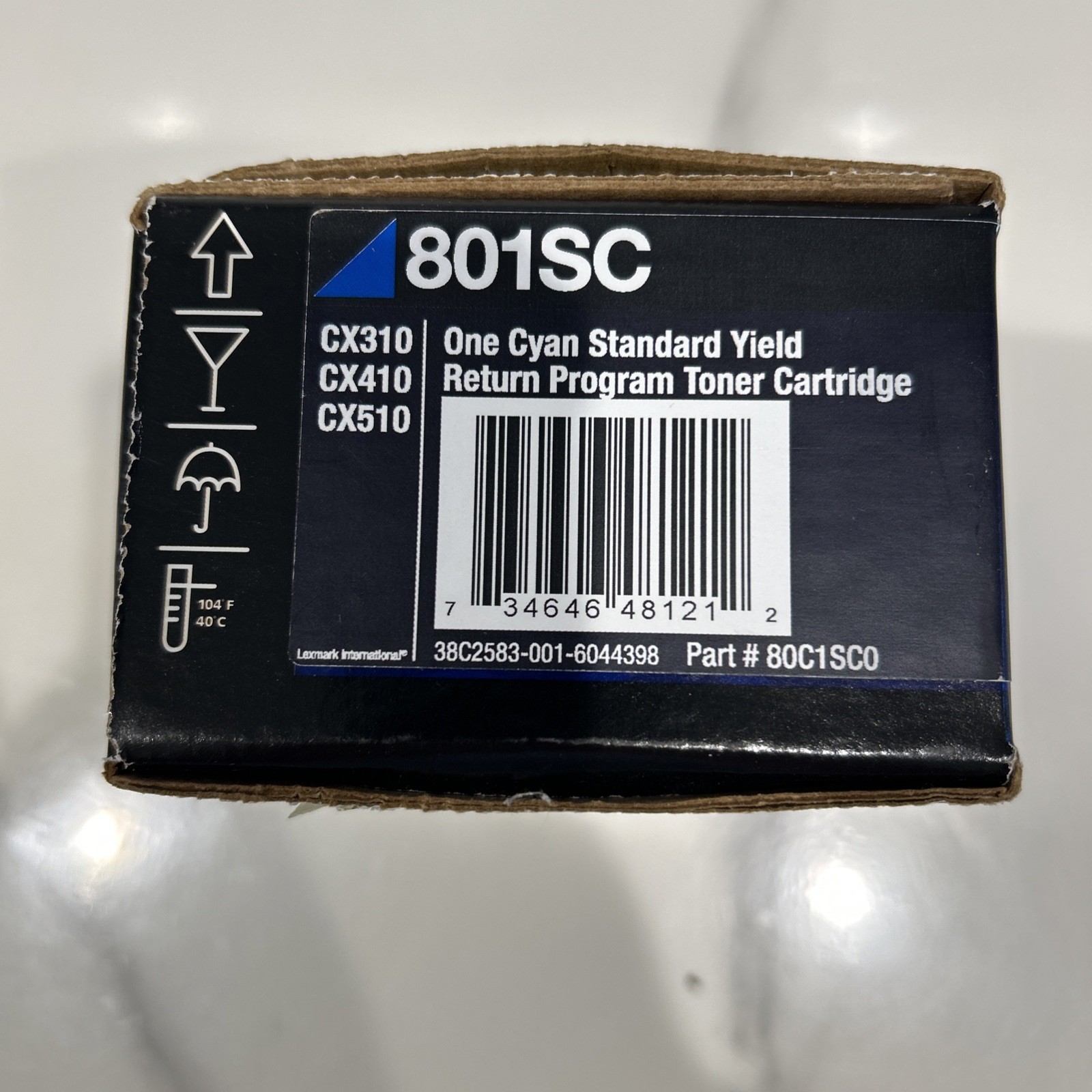 NEW Lexmark 801SC Cyan Toner Cartridge CX310 CX410 CX510 Open Box Return Program