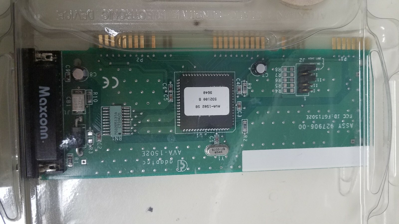 Maxconn Adaptec AVA-1502 S8 16-bit ISA 25-pin SCSI Controller Card 927906-00 