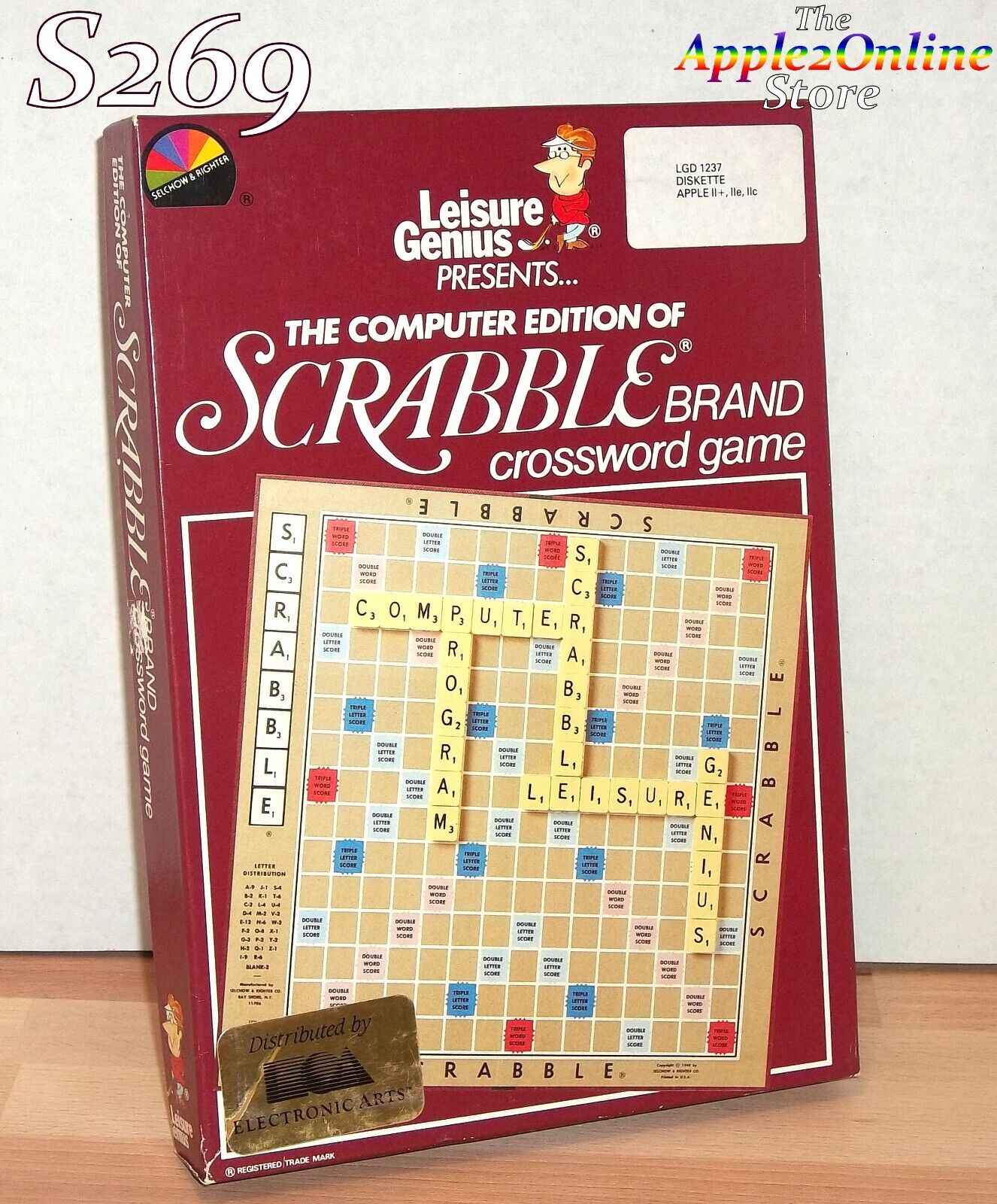 ✅ 🍎 Scrabble Crossword Game for Apple II Family - in Retail Box - Tested