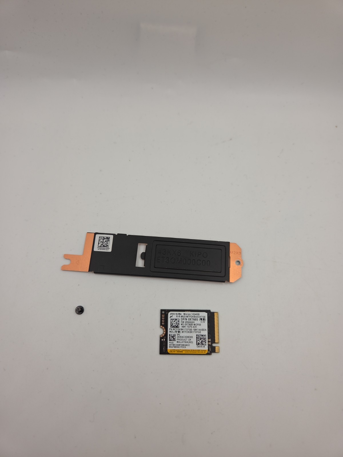 Micron 2550 NVMe 1TB SSD With Extending Bracket