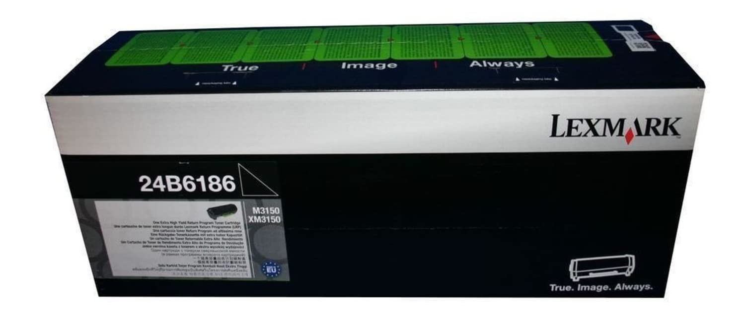 Original Lexmark 24B6186 Black Toner. New Sealed Box, We Ship Fast