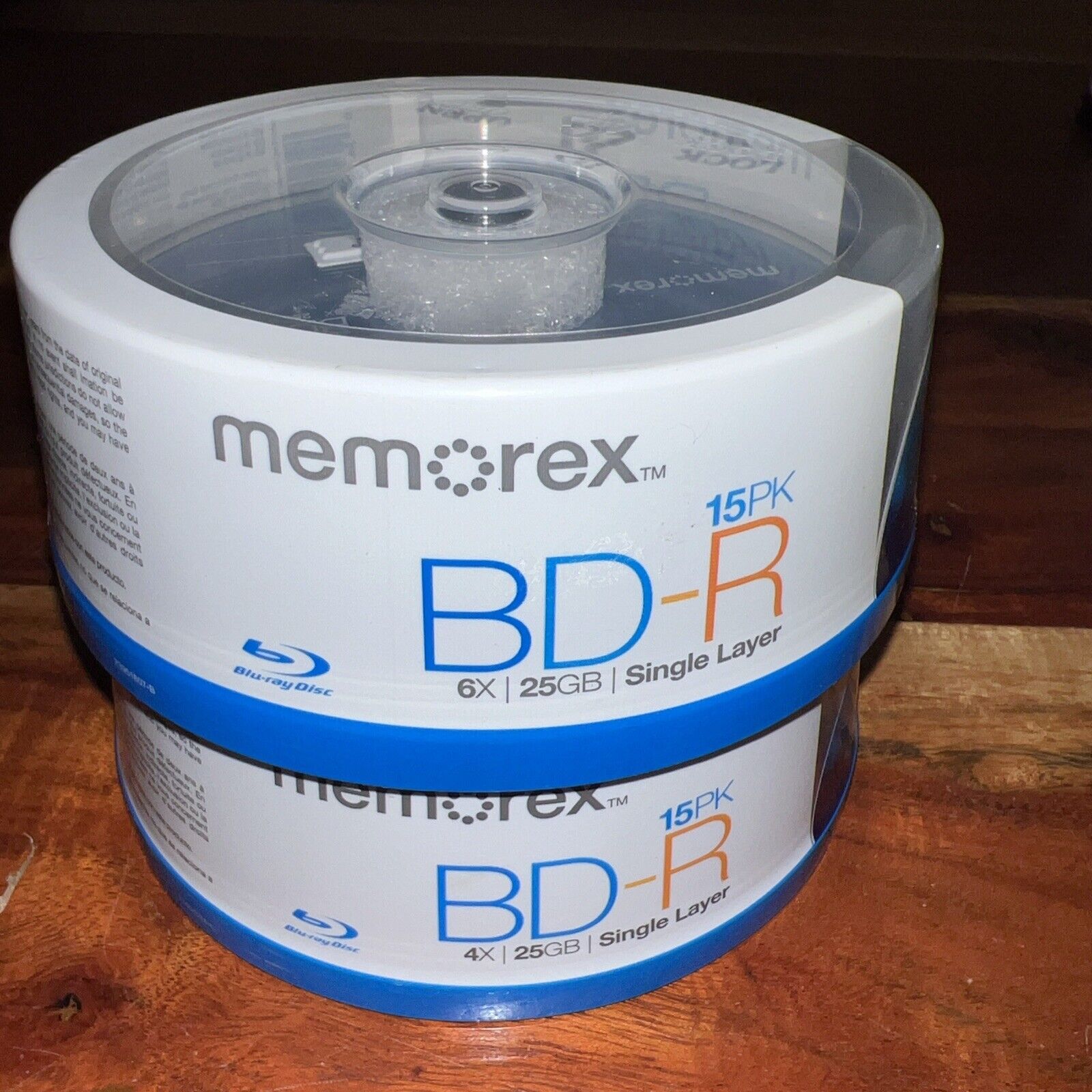 NEW SEALED LOT 2- 15 PACK (30 TOTAL) Memorex Blu-Ray BD-R 6 x 25 GB Single Layer