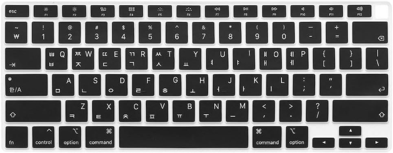 Korean Language Ultra Thin Silicone Keyboard Cover for 2021 2020
