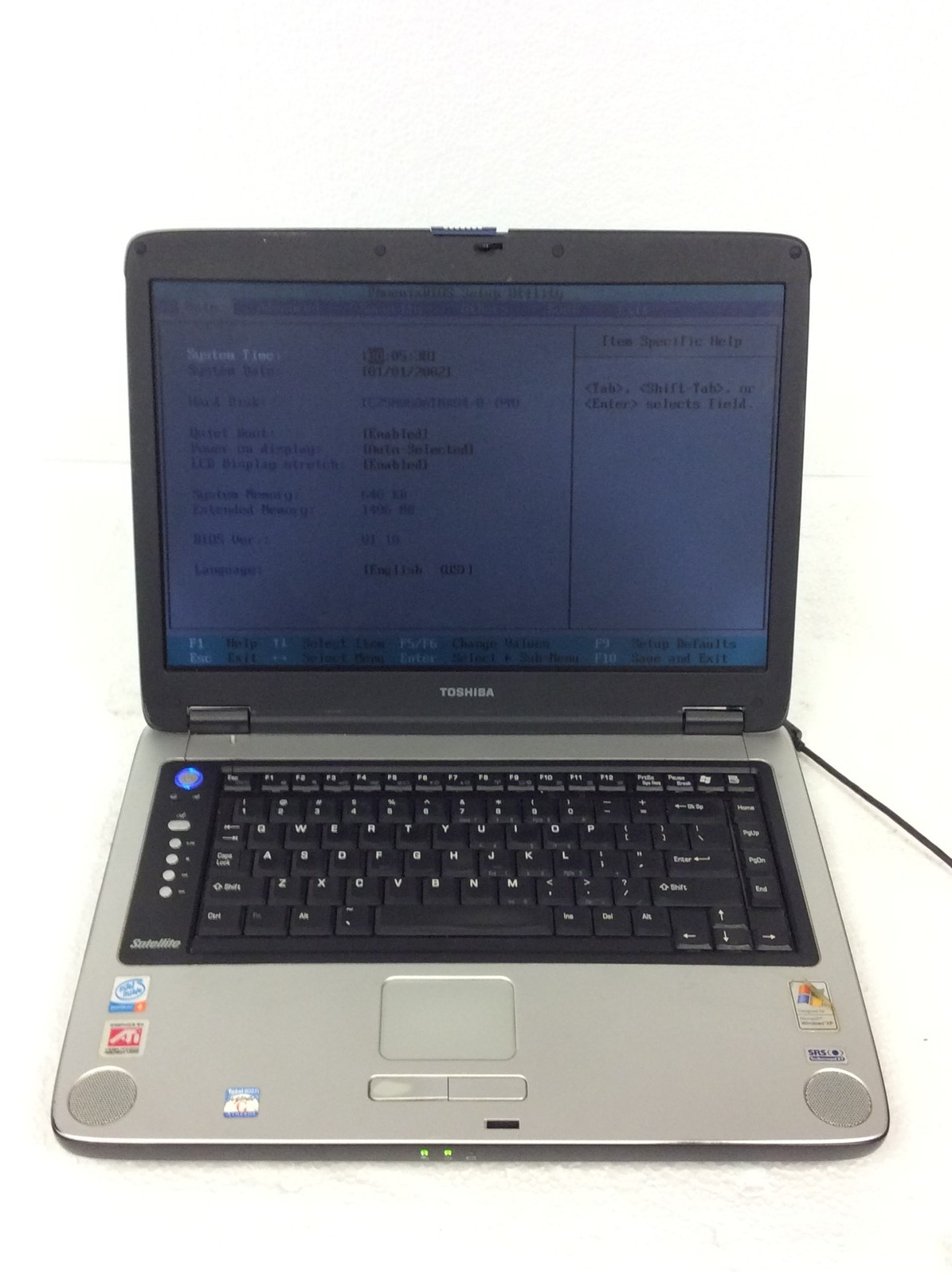 Toshiba Satellite A75-S206 15.4" Laptop Pentium 4 2.80ghz w/ 1.5GB Ram, No HD