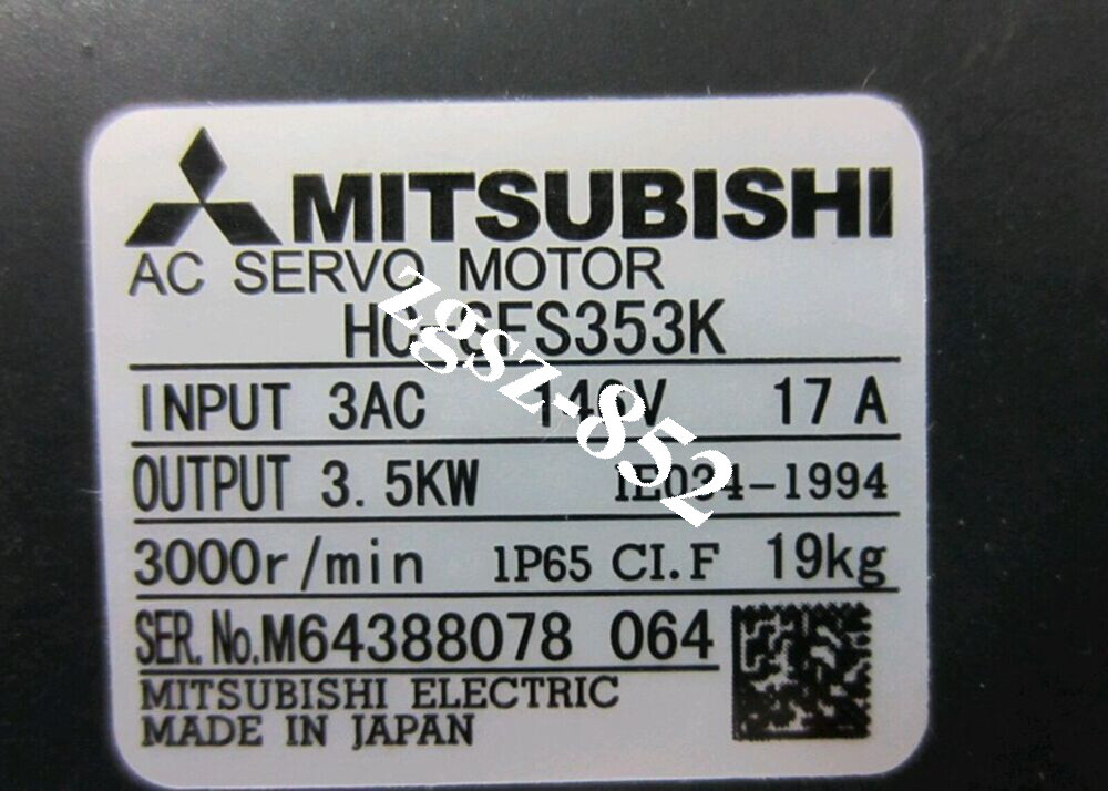 Brand New Fast Shipping FedEx or DHL Mitsubishi HC-SFS353K Servo Motor
