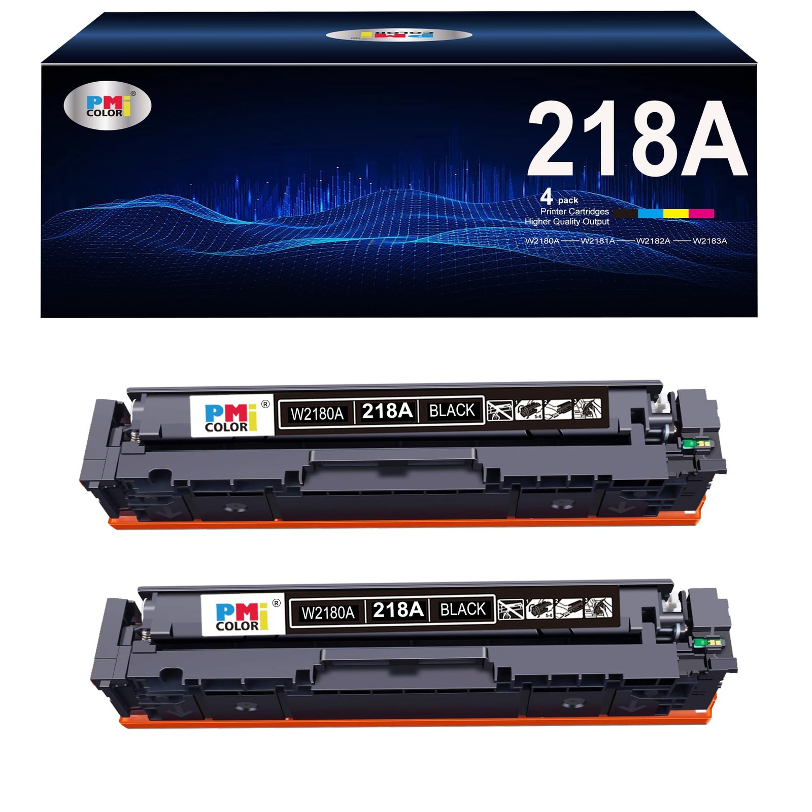 218A Black Toner Cartridges 2 Pack for HP Color Pro MFP Printers