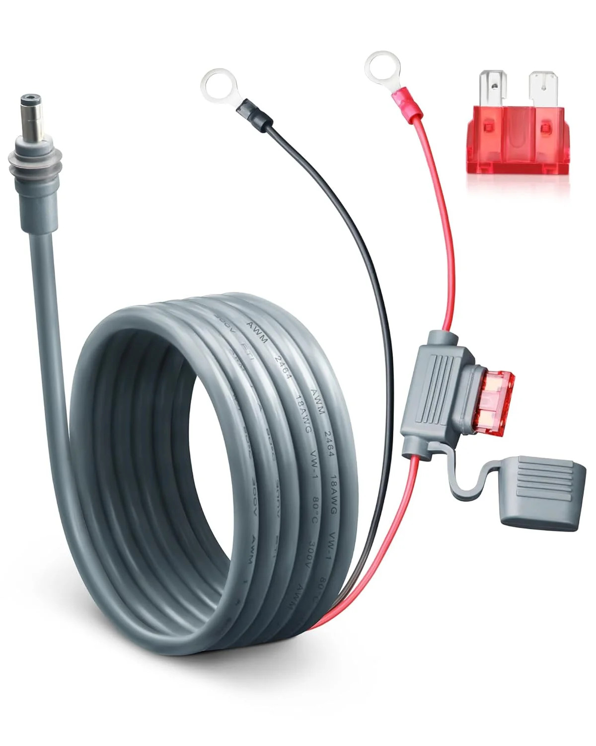 Direct Battery Power Cable for Starlink Mini, 16.4FT 18AWG DC to O-Ring Connecto