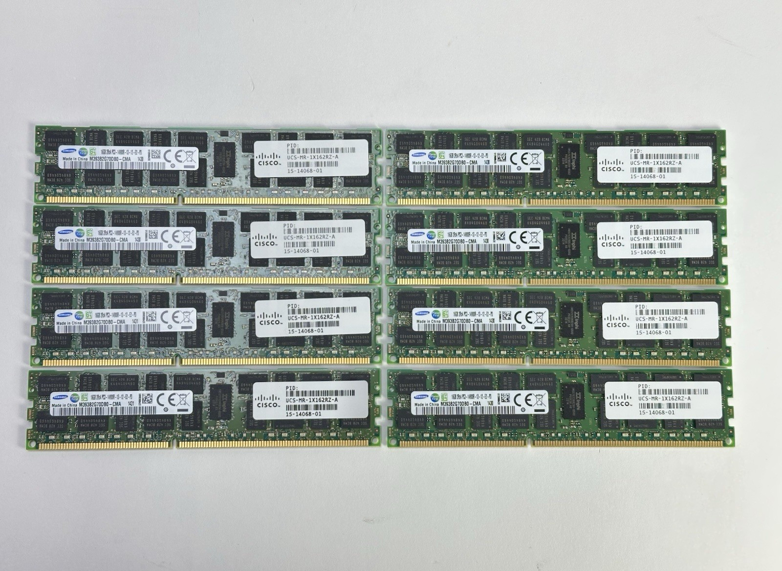 128GB Lot of 8x 16GB 2Rx4 PC3-14900R ECC DDR3 Server RAM Memory HP Cisco Samsung