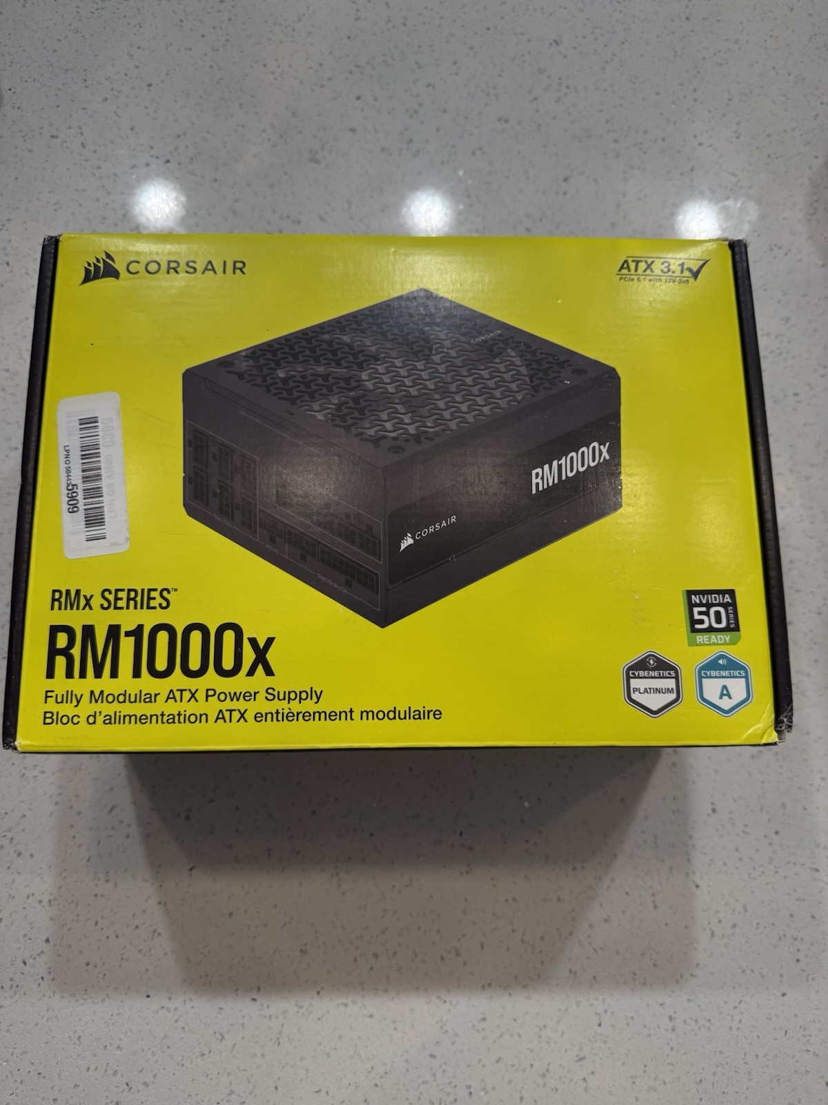 Corsair RM1000x 1000W Fully Modular ATX 3.1 Power Supply PSU NEW OPEN BOX