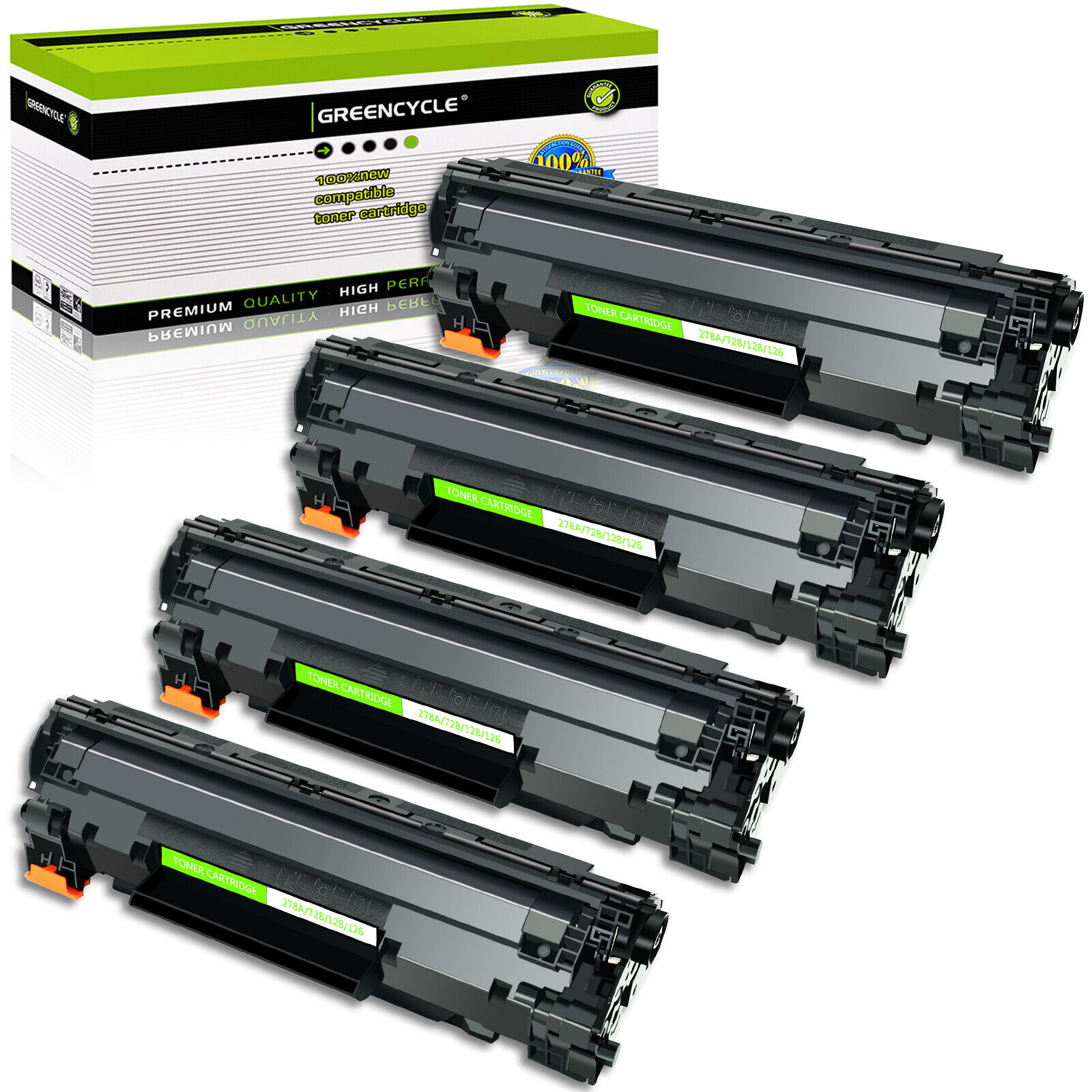 GREENCYCLE 4PK CE278A 78A Toner Cartridge Fits for HP LaserJet M1536dnf P1606dn