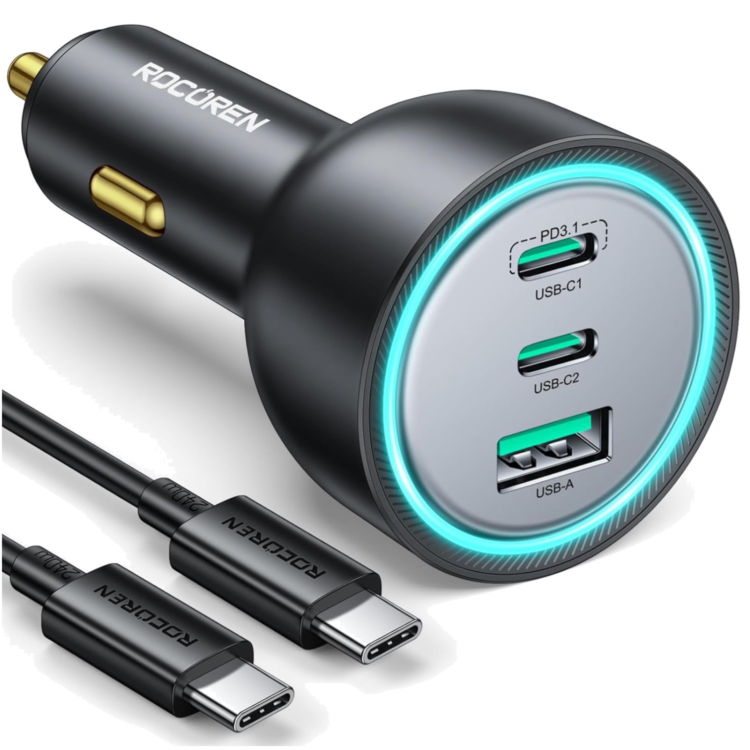 PD3.1 140W USB C Car Charger for Fast Charging