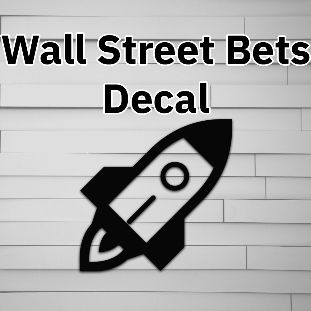 Wall Street Bets Rocket Emoji Vinyl Decal Sticker Reddit wallstreetbets gamestop