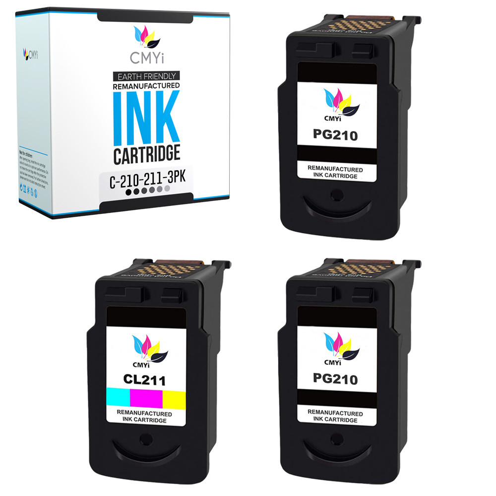 3X Compatible Canon 210 and 211 Ink Cartridges for PIXMA MP280 MP282 MP480 MP490