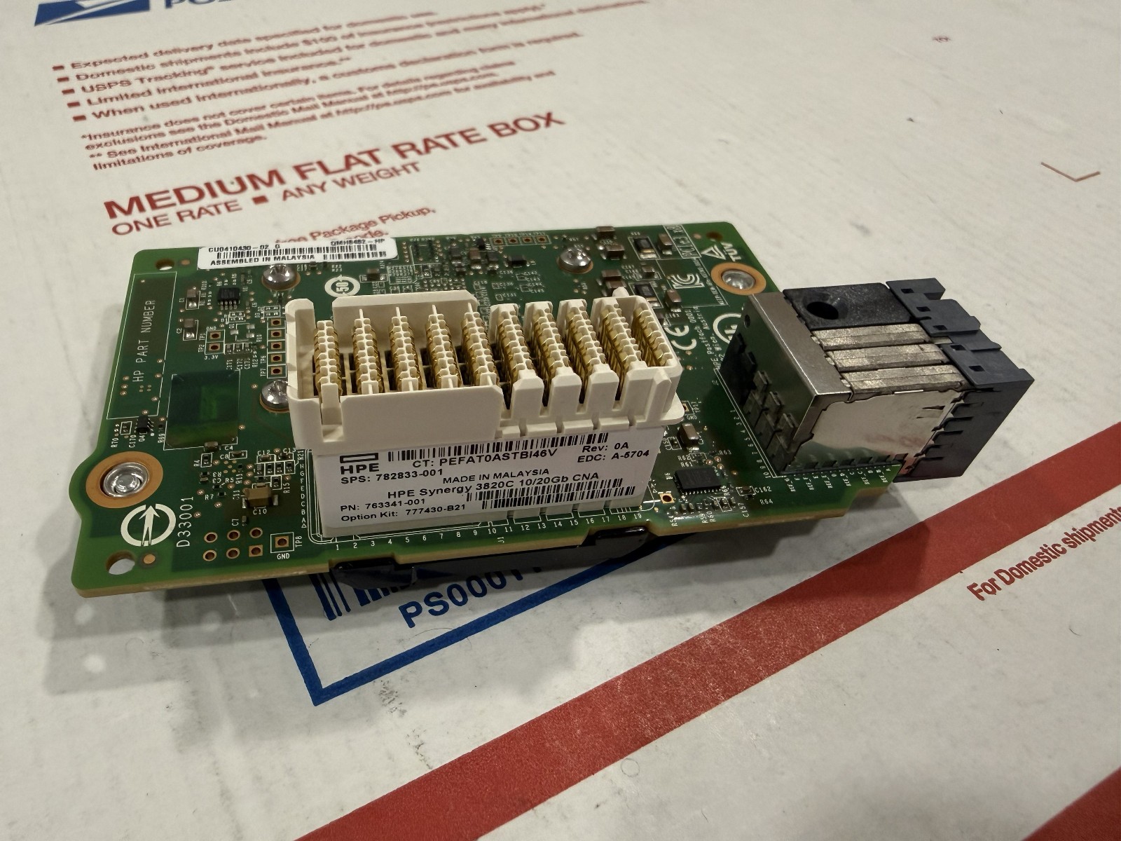 HPE Synergy 3820C QMH8482 10/20Gb 782833-001 2-Port Mezzanine Controller CNA