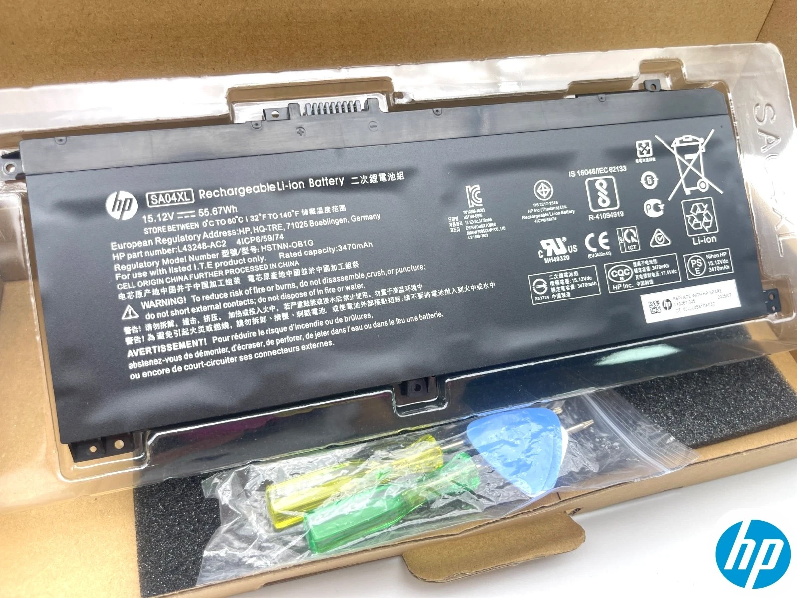 OEM Genuine SA04XL Battery For HP ENVY X360 15-DR Series L43248-AC2 L43267-005