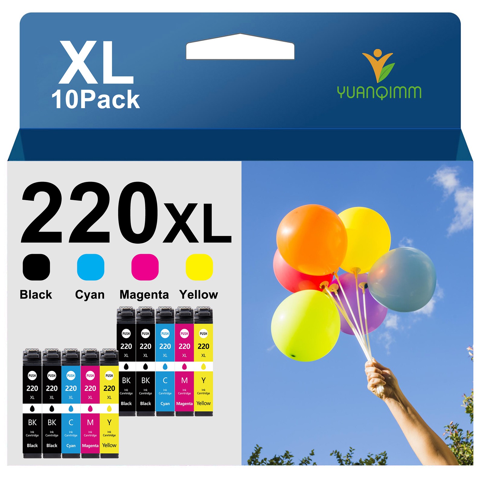 10PK T220XL 220XL Ink For Epson XP-420 XP-424 XP-320 WF2630 WF2660 2760 printer