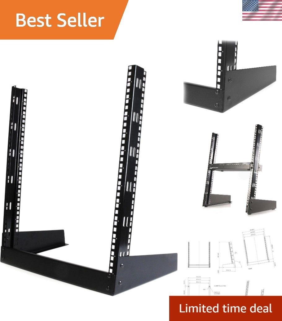 StarTech 12U 2-Post Desktop Open-Frame Rack, 19in, 110lb, TAA RK12OD