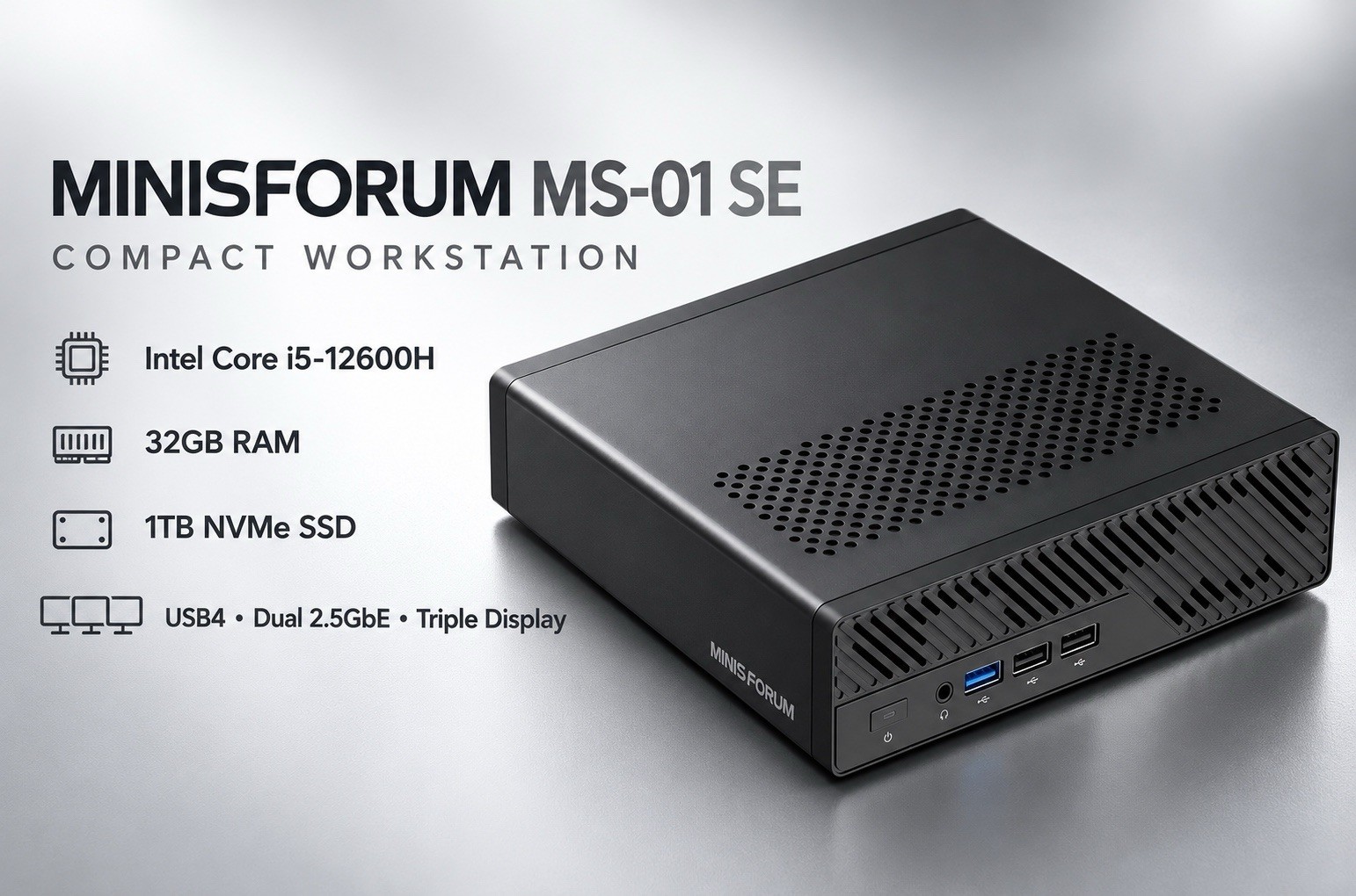 MINISFORUM MS-01 SE Workstation i5-12600H 32GB RAM 1TB