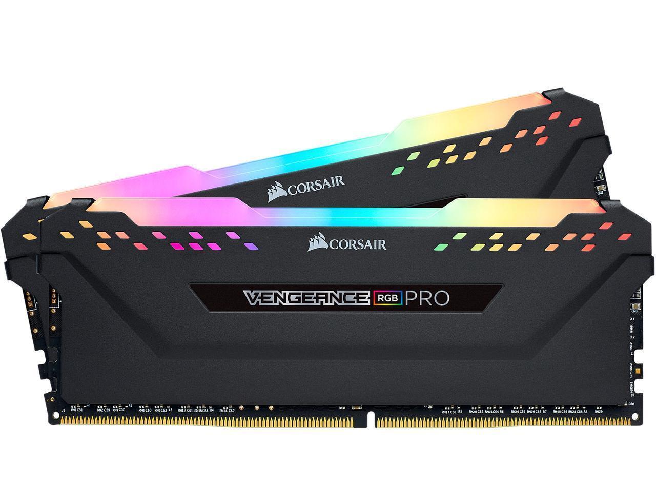 CORSAIR Vengeance RGB Pro 16GB (2x8GB) DDR4 3200 (PC4 25600) Desktop Memory BK