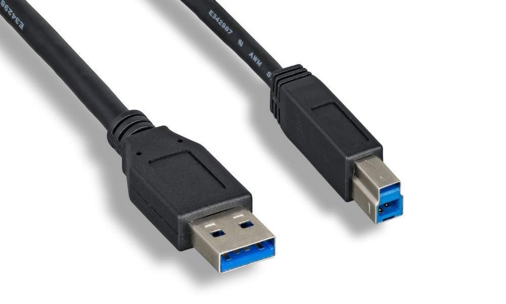 3ft Black USB 3.0 Printer/Device Cable, Type A to B Male PCCABLES.COM
