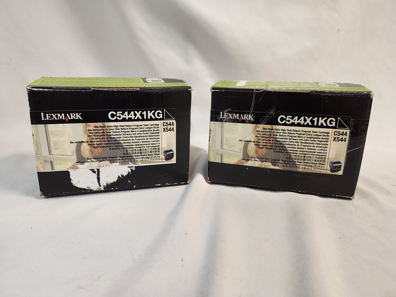 Lexmark C544X1KG Black Extra High Yield Toner Cartridges - Lot of 2