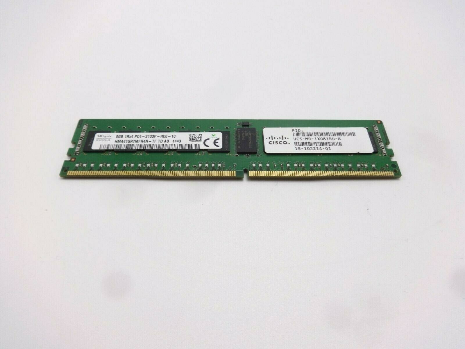 Cisco UCS-MR-1X081RU-A 8GB 1Rx4 DDR4 2133P pc4-17000 Memory Module