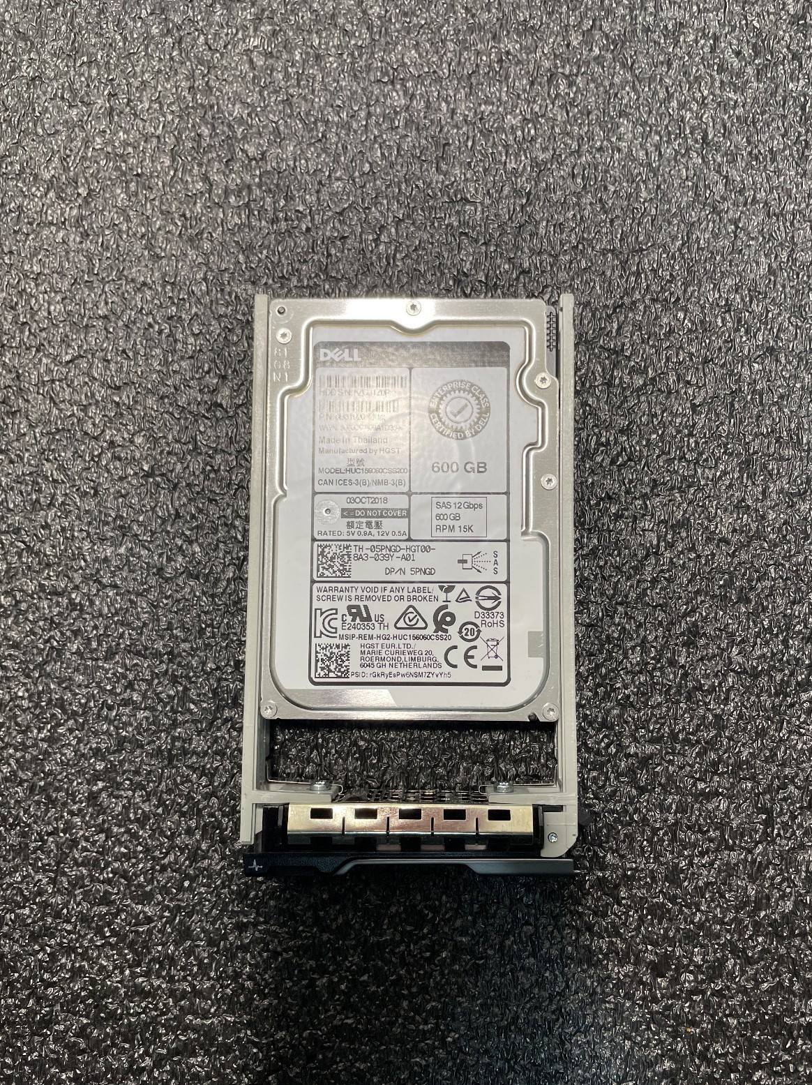 DELL 5PNGD 05PNGD HUC156060CSS200 600GB 15K 12Gbps SAS 2.5" Hard Drive