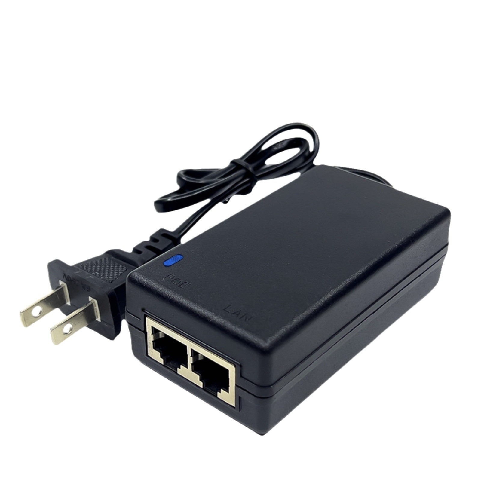 48V 0.4A IEEE 802.3af Single Port PoE Injector Ethernet Power Adapter for VoIP