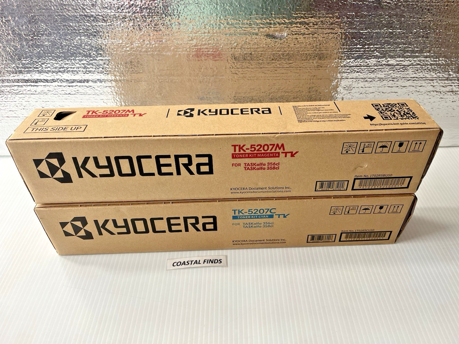 Kyocera TK-5207 Toner Cyan Magenta Lot (2) OEM NEW Sealed TK-5207C TK-5207M