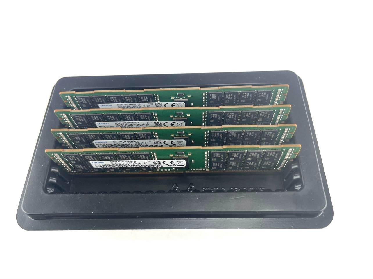lot of 4 Samsung 32GB DDR4 PC4-2400T 2Rx4 ECC REG  M393A4K40CB1-CRC Server  Ram