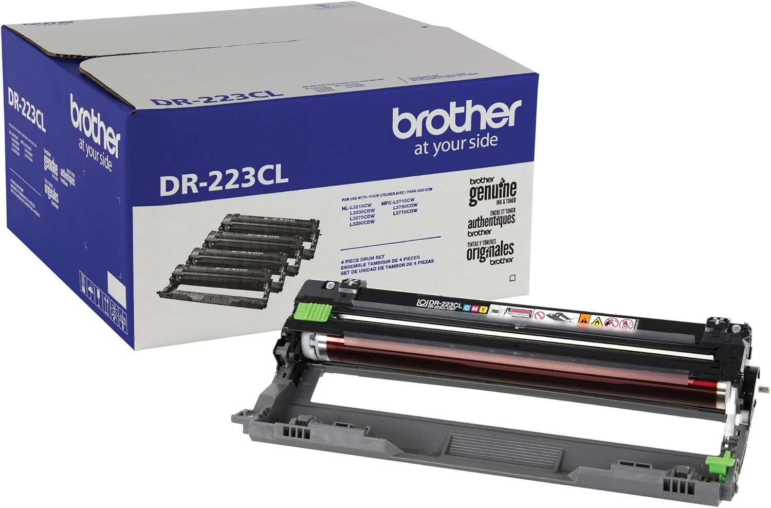 Brother Genuine -Drum Unit, DR223CL, Seamless Integration, Yields Up to 18,000 P