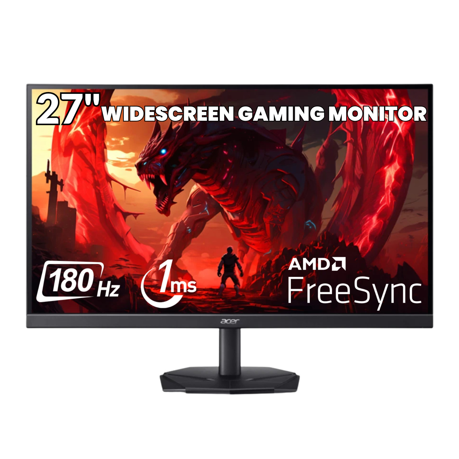 Acer 27" Nitro KG1 Widescreen Gaming Monitor 2560x1440 AMD 180Hz 1ms Refurbished