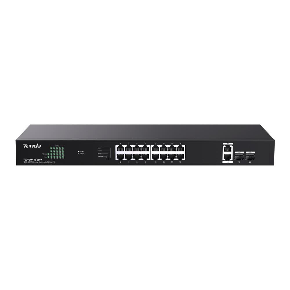 Switch niezarządzalny Tenda TEG1120P-16-250W 18x1GbE 2xSFP PoE Tenda